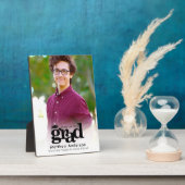 Wit Afstuderen Foto Zwart Typografie Minimalist Fotoplaat (Zijkant)