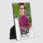 Wit Afstuderen Foto Zwart Typografie Minimalist Fotoplaat (Zijkant)