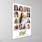 Wit Afstuderen K-12 Fotocollage Vet Echt Goud Folie Afdrukken (Laagn)