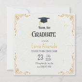 Wit Afstuderen Save the Date Kaart (Voorkant)