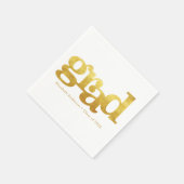 Wit afstuderen vet gouden typografie modern chic servet (Hoek)