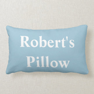 WIT ALFABET op BLAUW kussen