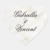 Wit-anjestrieltje voor weduwschap hart sticker (Voorkant)