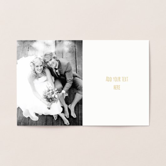  wit anker nautisch huwelijksgoud folie kaarten (Binnen)