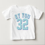 Wit & Aqua Baby | Sporttrui ontwerp<br><div class="desc">Wit & Aqua Baby | Sporttrui Design · Baby T-shirt</div>
