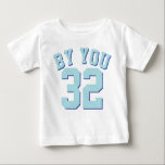 Wit & Aqua Baby | Sporttrui ontwerp<br><div class="desc">Wit & Aqua Baby | Sporttrui Design · Baby T-shirt</div>