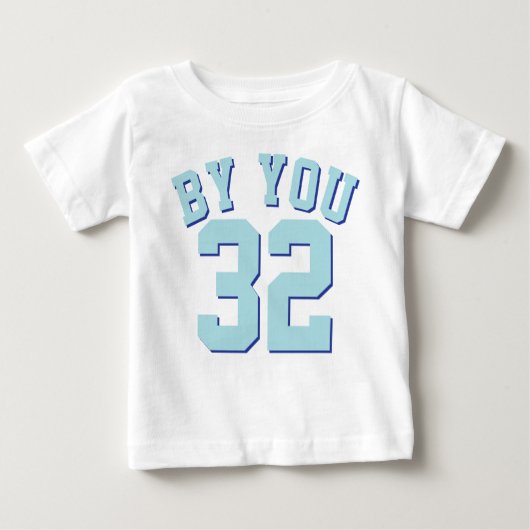 Wit & Aqua Baby | Sporttrui ontwerp (Voorkant)
