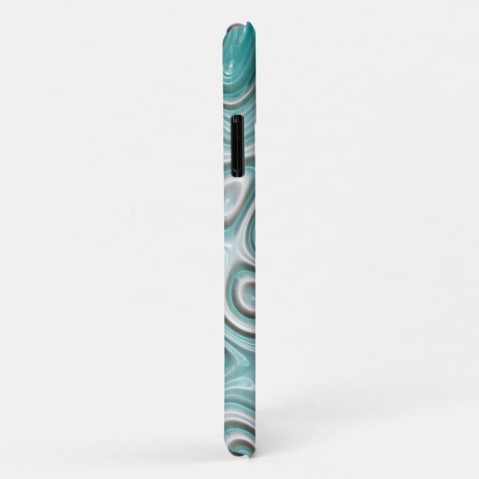 Wit Aqua Turquoise Groen Swirl Art Patroon Case-Mate iPhone Case (Achterkant/rechts)