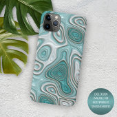 Wit Aqua Turquoise Groen Swirl Art Patroon Case-Mate iPhone Case