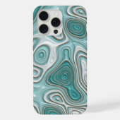 Wit Aqua Turquoise Groen Swirl Art Patroon iPhone Hoesje (Achterkant)