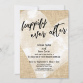 Wit Aquarel Hart Gelukkig Tot Het Einde Touwstruct Kaart (Voorkant)