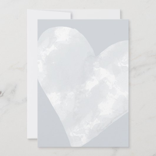 Wit Aquarel Hart Gelukkig Tot In De Eeuwigheid Gri Kaart (Achterkant)