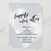 Wit Aquarel Hart Gelukkig Tot In De Eeuwigheid Gri Kaart (Voorkant / Achterkant)