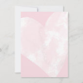 Wit Aquarel Hart Licht Roze Bedankkaart (Achterkant)