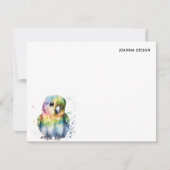 Wit Aquarel Papegaai Briefkaart (Voorkant)