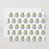 Wit Aquarel Papegaai Briefkaart (Achterkant)