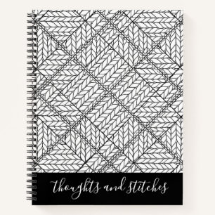WIT ARGYLE BREISEL 8.5x11 Notitieboek + Tekst II