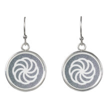 Wit Armeens Eternity Symbool op Zilveren Glitter