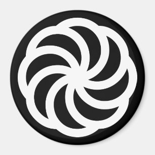 Wit Armeens Eternity Symbool op zwart Magneet