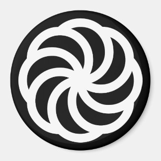 Wit Armeens Eternity Symbool op zwart Magneet