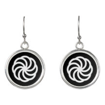 Wit Armeens Eternity Symbool op zwart