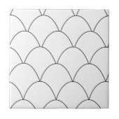 Wit Art Deco Design Tegeltje (Voorkant)