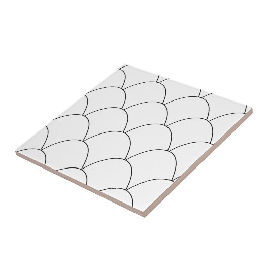Wit Art Deco Design Tegeltje (Zijkant)