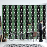 Wit Art Deco Patroon op groene zwarte strepen Behang<br><div class="desc">Groene en zwarte strepen zijn naadloos met een witte art deco patroon overlay. U kunt de groene en zwarte streepkleuren wijzigen.</div>