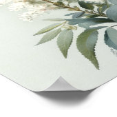 Wit Astilbe Bloem Art Print Poster (Hoek)