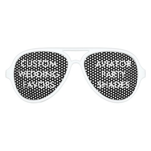 WIT-AVIATOR PARTY SHADES VOOR Bigende douane Aviator Zonnebril (Voorkant)