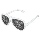 WIT-AVIATOR PARTY SHADES VOOR Bigende douane Aviator Zonnebril (Gekanteld)