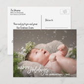 Wit Baby eerst | voegt prettige feestdagen (Voorkant / Achterkant)