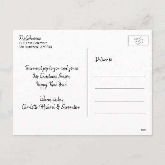 Wit Baby eerst | voegt prettige feestdagen (Achterkant)