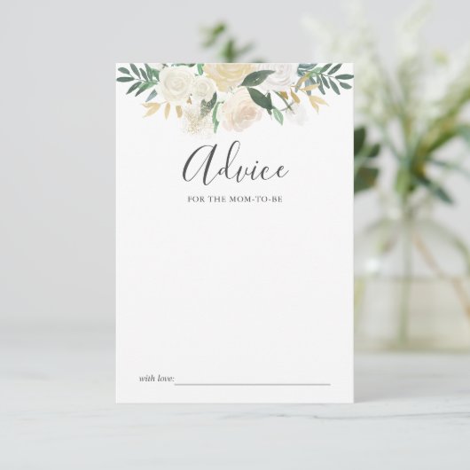 Wit Baby shower advies (Staand voorkant)