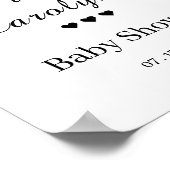 Wit Baby shower Welkom Poster (Hoek)
