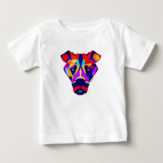 Wit baby T-shirt van Alexander's Dog (Voorkant)