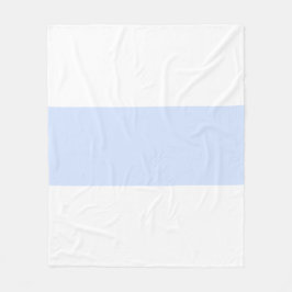Wit & babyblauw pastelkleurig bar ontwerp fleece deken