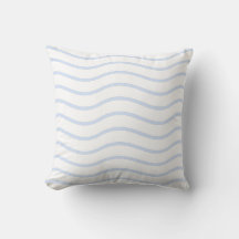 Wit & babyblauw pastelkleurig golvend lijnenontwer