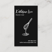 Wit Bakken Utensil Black Bakery Visitekaartje (Achterkant)