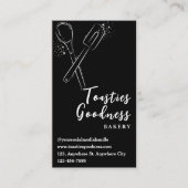 Wit Bakken Utensil Black Bakery Visitekaartje (Voorkant)