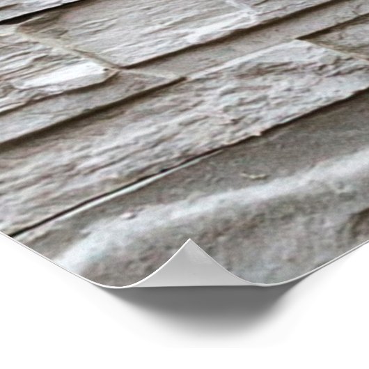 Wit baksteenwandpatroon textuur poster (Hoek)