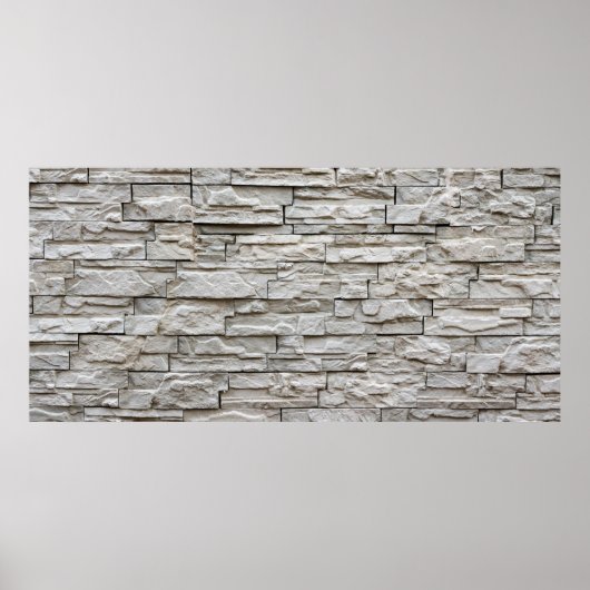 Wit baksteenwandpatroon textuur poster (Voorkant)