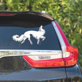 Wit Ballet Borzoi Die Cut Vinyl Sticker