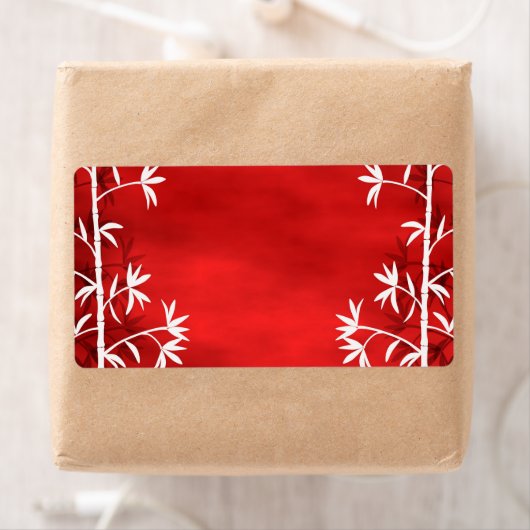 Wit bamboe rood etiket (Insitu)
