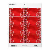 Wit bamboe rood etiket (Full Sheet)
