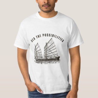Wit basisheren T-shirt met ontwerp