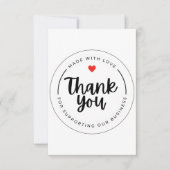 Wit Bedankkaart (Voorkant)