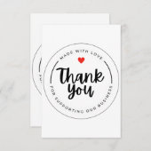 Wit Bedankkaart (Voorkant / Achterkant)