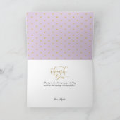 Wit-Bedankt Dress Lavender & Gold Bedankkaart (Binnen)
