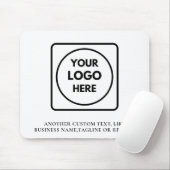 Wit bedrijf logo branding promo muismat (Met muis)